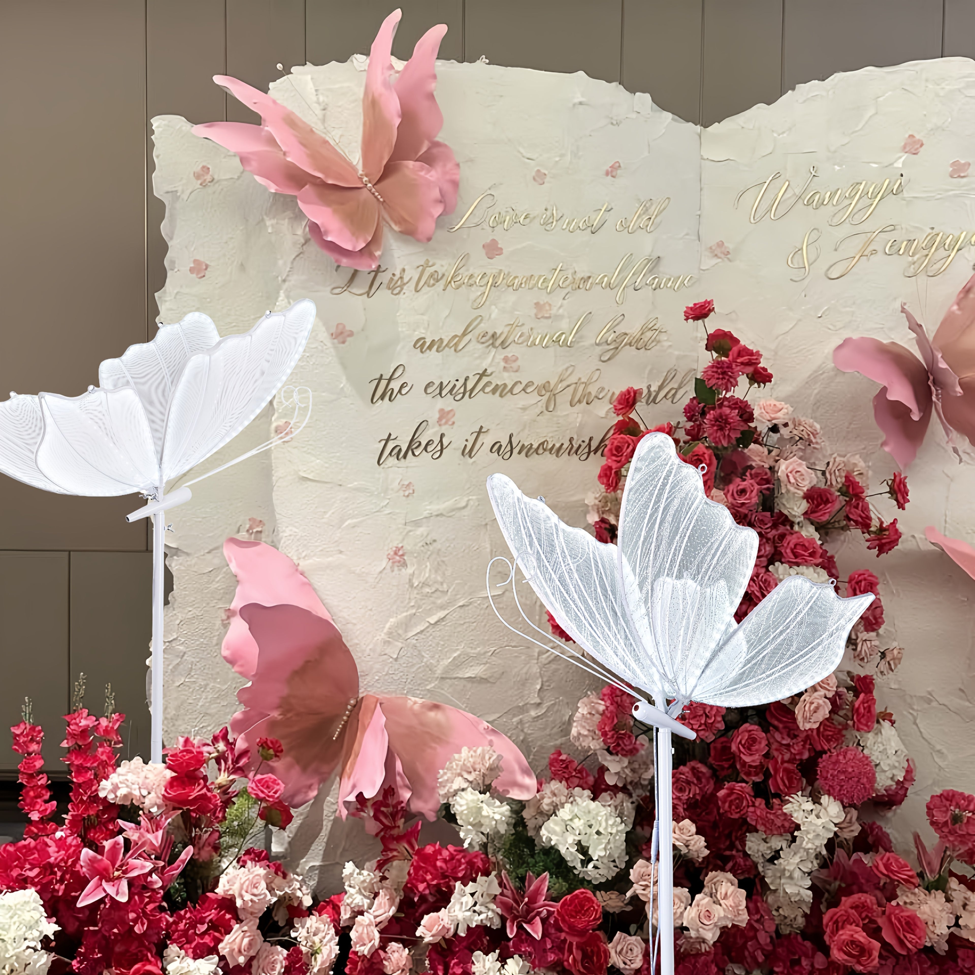 31.4-inch Wedding Butterfly Floor Lamp Birthday Party Wedding Reception Photo Area Ambient Lighting Christmas Tree Companion Lighting Romantic Valentine's Day Housewarming Dinner Decoration LED Giant Glowing Butterfly Hanging Sculpture Lamp
