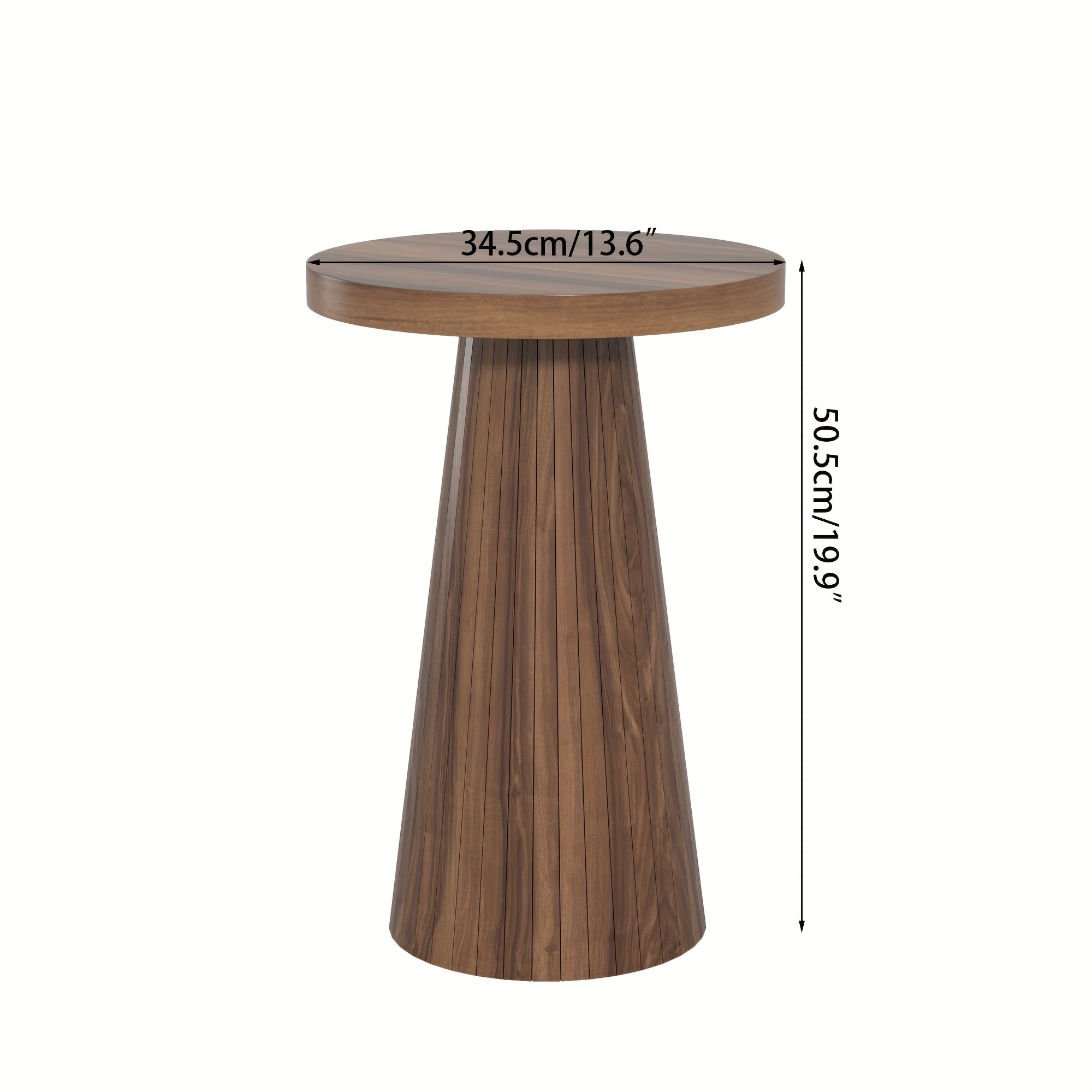 Elegant Side Table Mid-Century Modern Elegant Round Side Table | Sturdy Pine Wood Frame, Ideal for Living Room, Bedroom, or Office, Easy Assembly, Space-Saving Base, Cute Room Decor