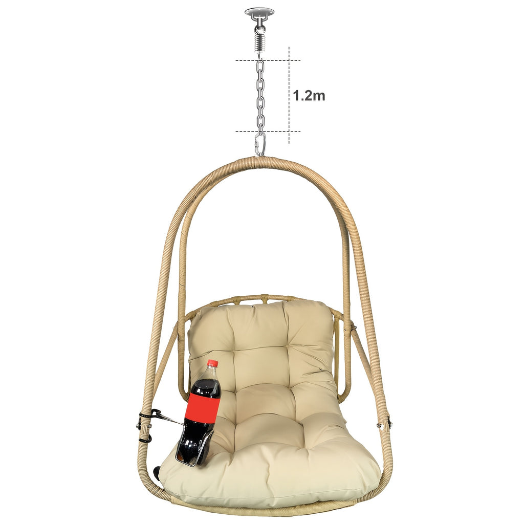 Swing Hammock Egg Basket Chairs Without Stand Outdoor, Hanging Chair, Foldable Frame 350lbs Capacity Ceiling Hammock Chair For Patio Porch Backyard Balcony