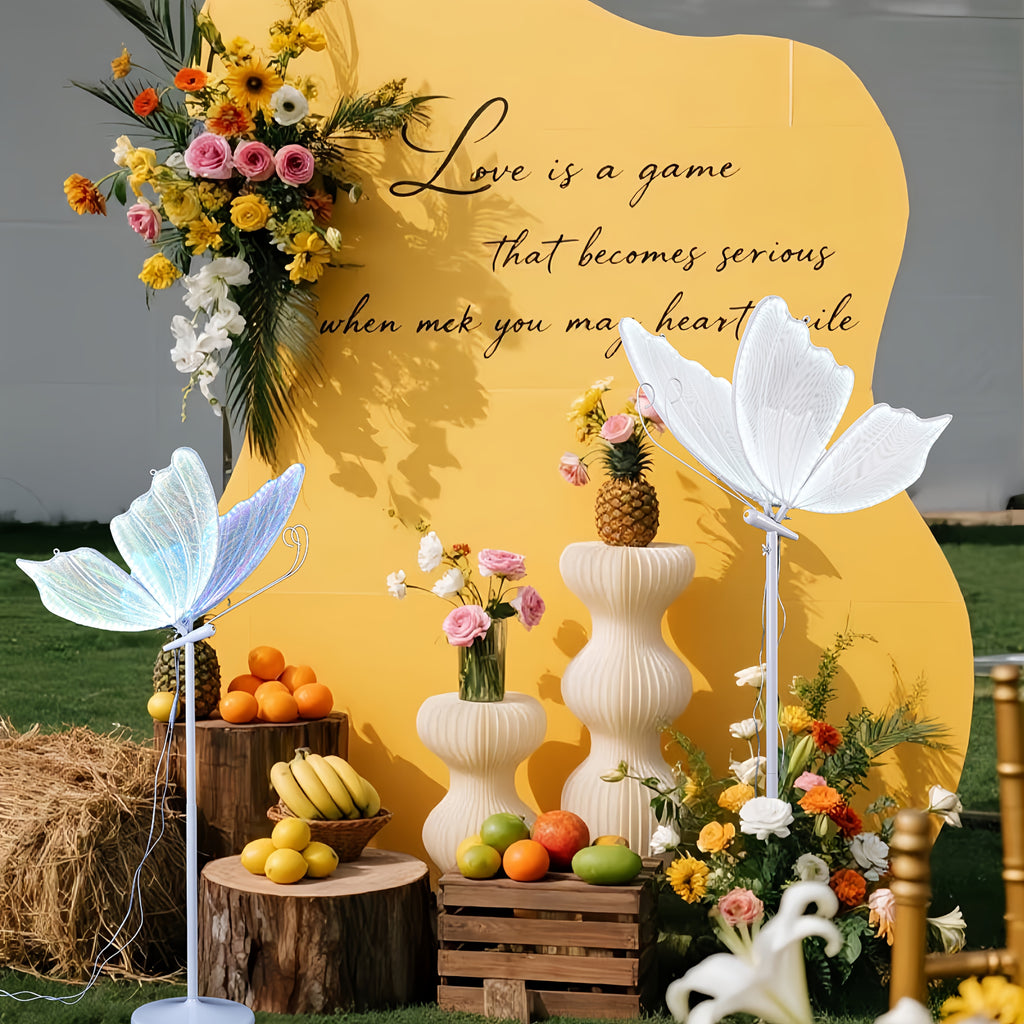 31.4-inch Wedding Butterfly Floor Lamp Birthday Party Wedding Reception Photo Area Ambient Lighting Christmas Tree Companion Lighting Romantic Valentine's Day Housewarming Dinner Decoration LED Giant Glowing Butterfly Hanging Sculpture Lamp