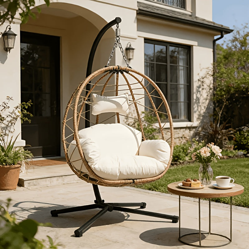 A Parachute Basket Designed for One Person, Featuring Soft And Cozy Seating with Headrests, Breathable Materials, And Thick Padding, Ideal for Relaxation And Leisure in Gardens And Outdoor Settings