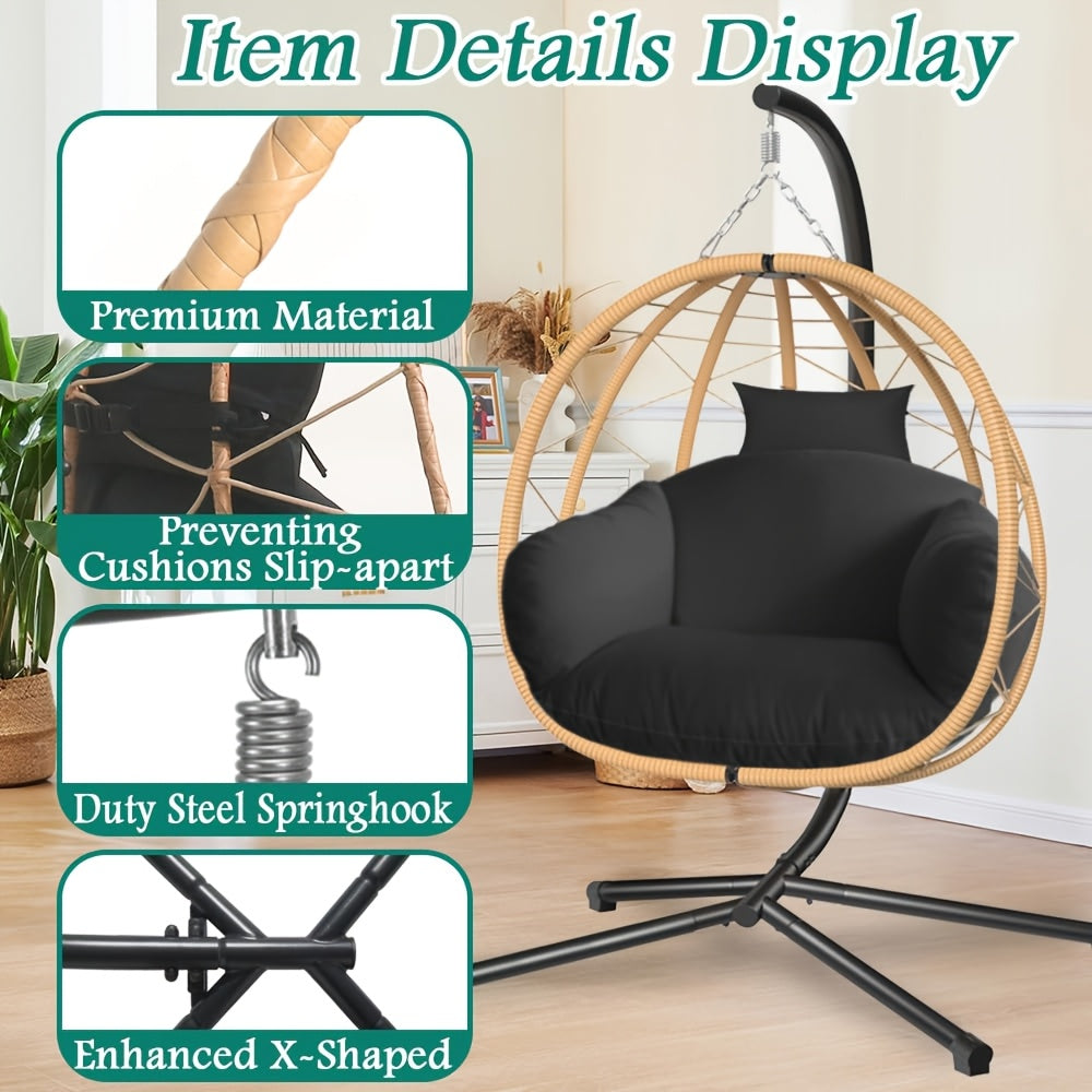 A Parachute Basket Designed for One Person, Featuring Soft And Cozy Seating with Headrests, Breathable Materials, And Thick Padding, Ideal for Relaxation And Leisure in Gardens And Outdoor Settings