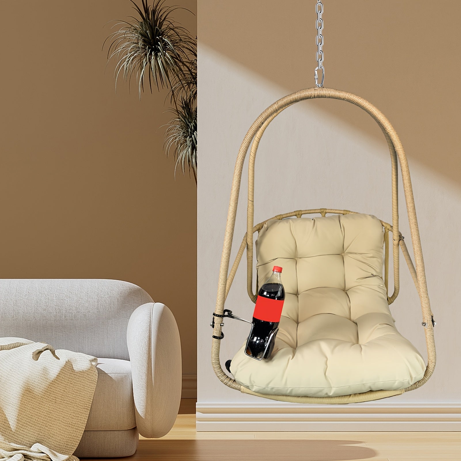 Swing Hammock Egg Basket Chairs Without Stand Outdoor, Hanging Chair, Foldable Frame 350lbs Capacity Ceiling Hammock Chair For Patio Porch Backyard Balcony