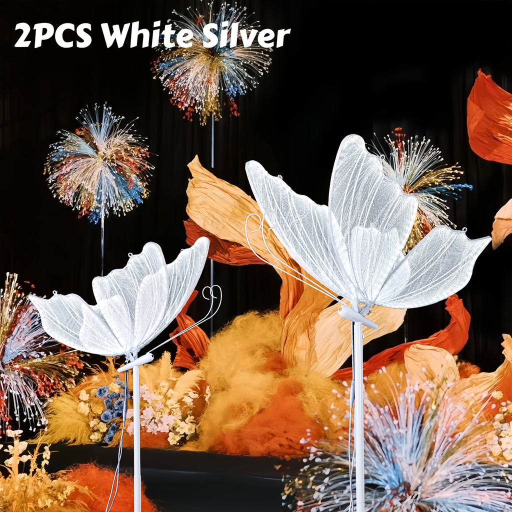 31.4-inch Wedding Butterfly Floor Lamp Birthday Party Wedding Reception Photo Area Ambient Lighting Christmas Tree Companion Lighting Romantic Valentine's Day Housewarming Dinner Decoration LED Giant Glowing Butterfly Hanging Sculpture Lamp