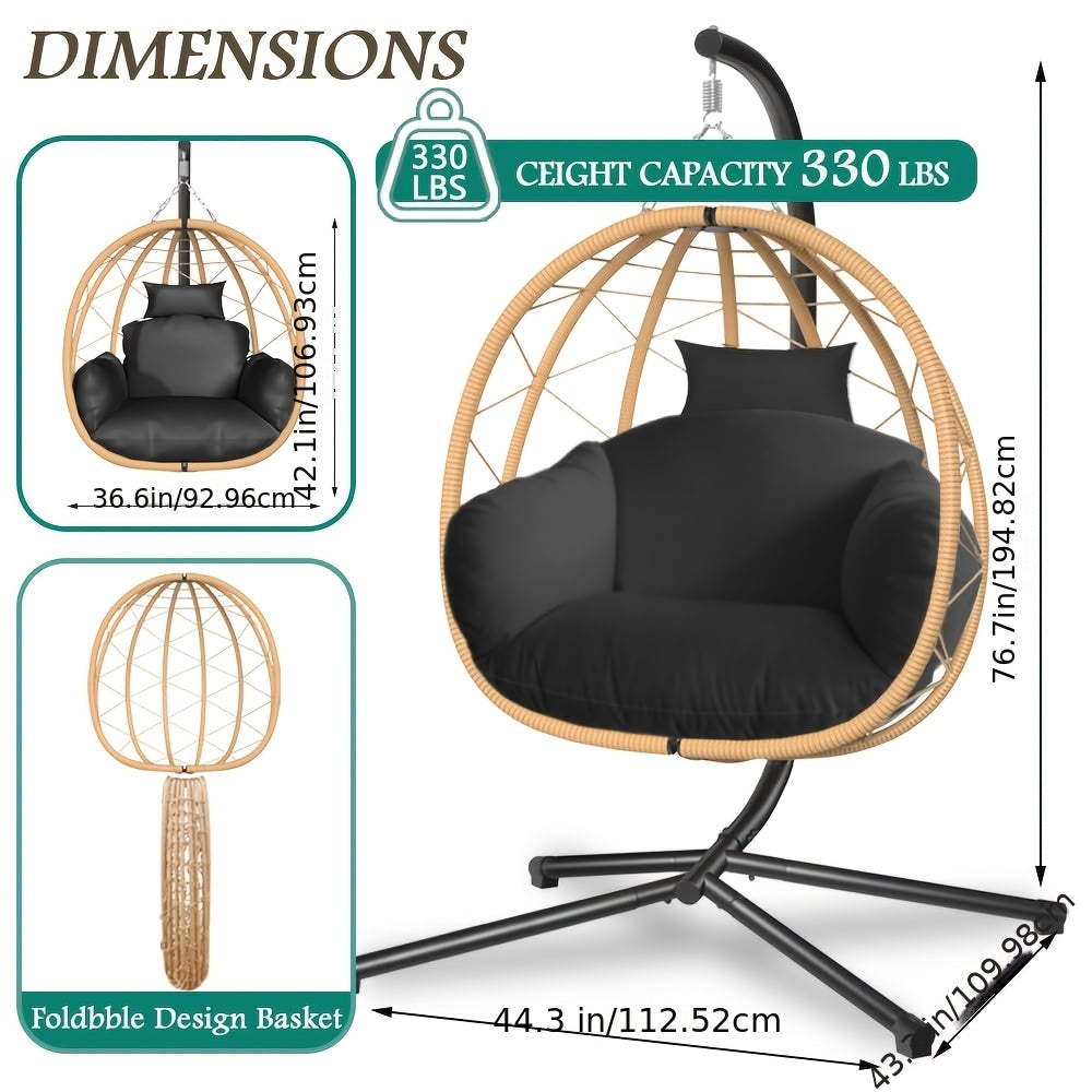 A Parachute Basket Designed for One Person, Featuring Soft And Cozy Seating with Headrests, Breathable Materials, And Thick Padding, Ideal for Relaxation And Leisure in Gardens And Outdoor Settings