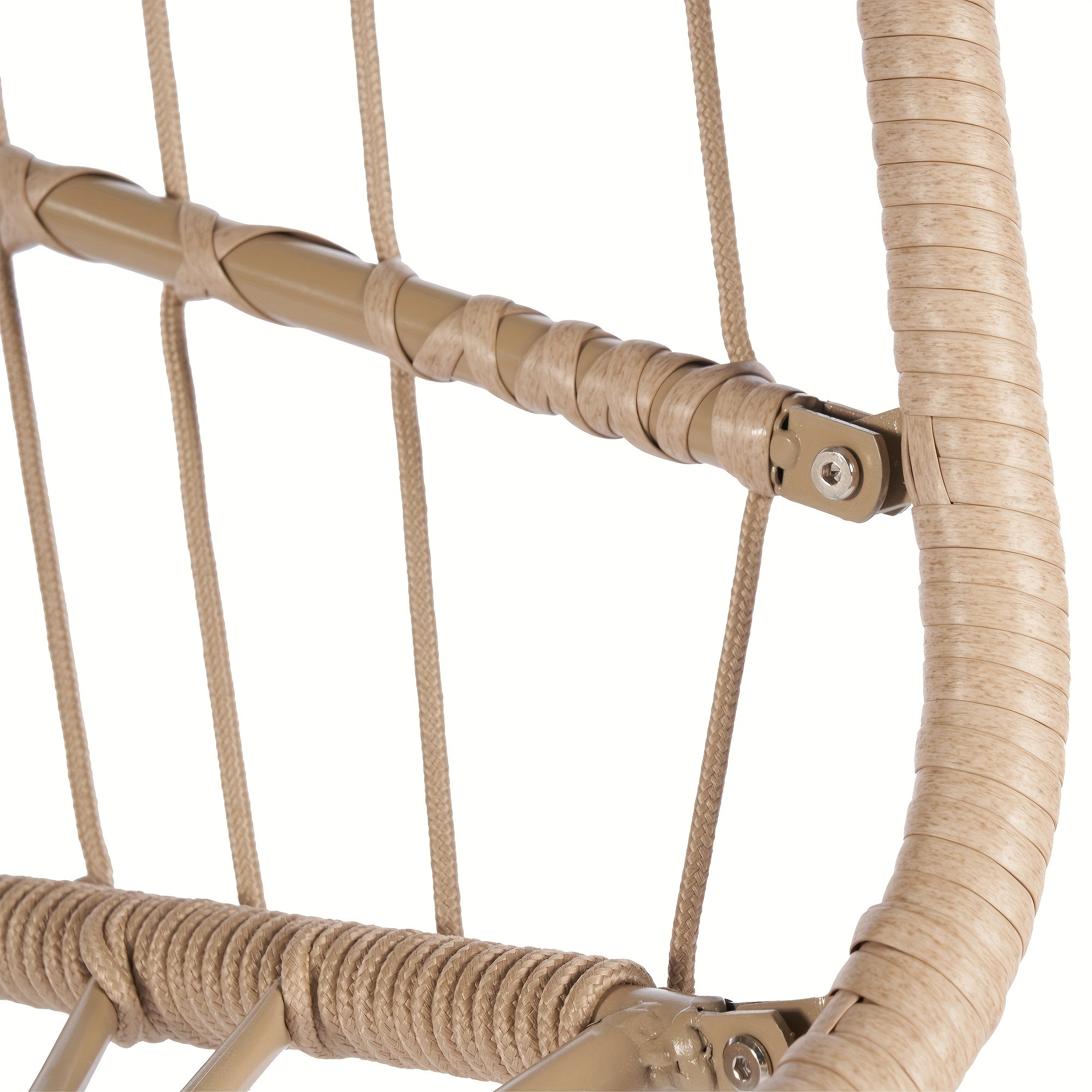 Indoor Outdoor Egg Swing Chair Without Stand, Patio Wicker Rattan Hanging Chair W\u002FCushion, All Weather Foldable Hammock Chair Basket Chairs For Bedroom, Porch