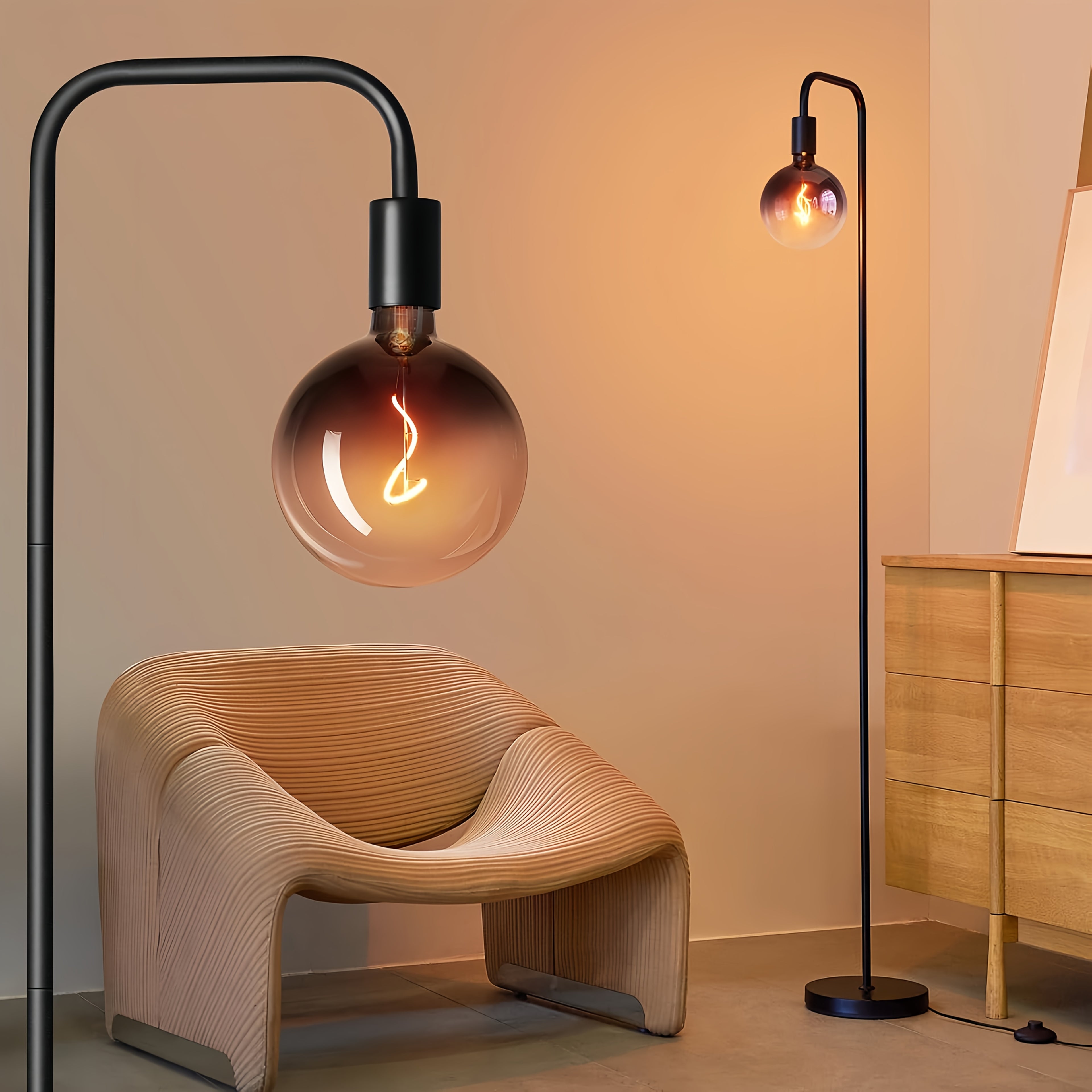 Industrial Floor Lamp for Living Room - 6\