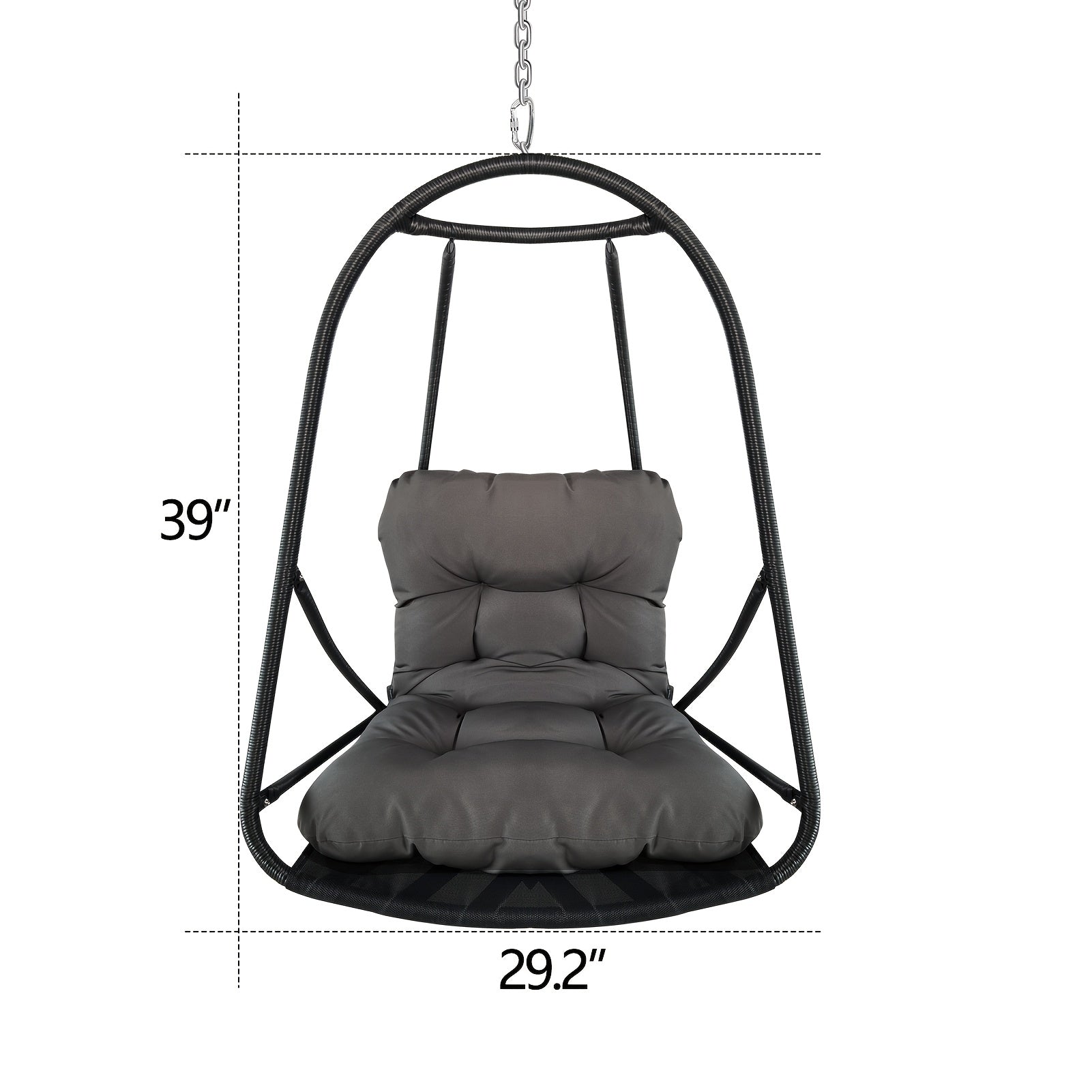 Swing Hammock Egg Basket Chairs Without Stand Outdoor, Hanging Chair, Foldable Frame 350lbs Capacity Ceiling Hammock Chair For Patio Porch Backyard Balcony