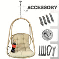 Swing Hammock Egg Basket Chairs Without Stand Outdoor, Hanging Chair, Foldable Frame 350lbs Capacity Ceiling Hammock Chair For Patio Porch Backyard Balcony