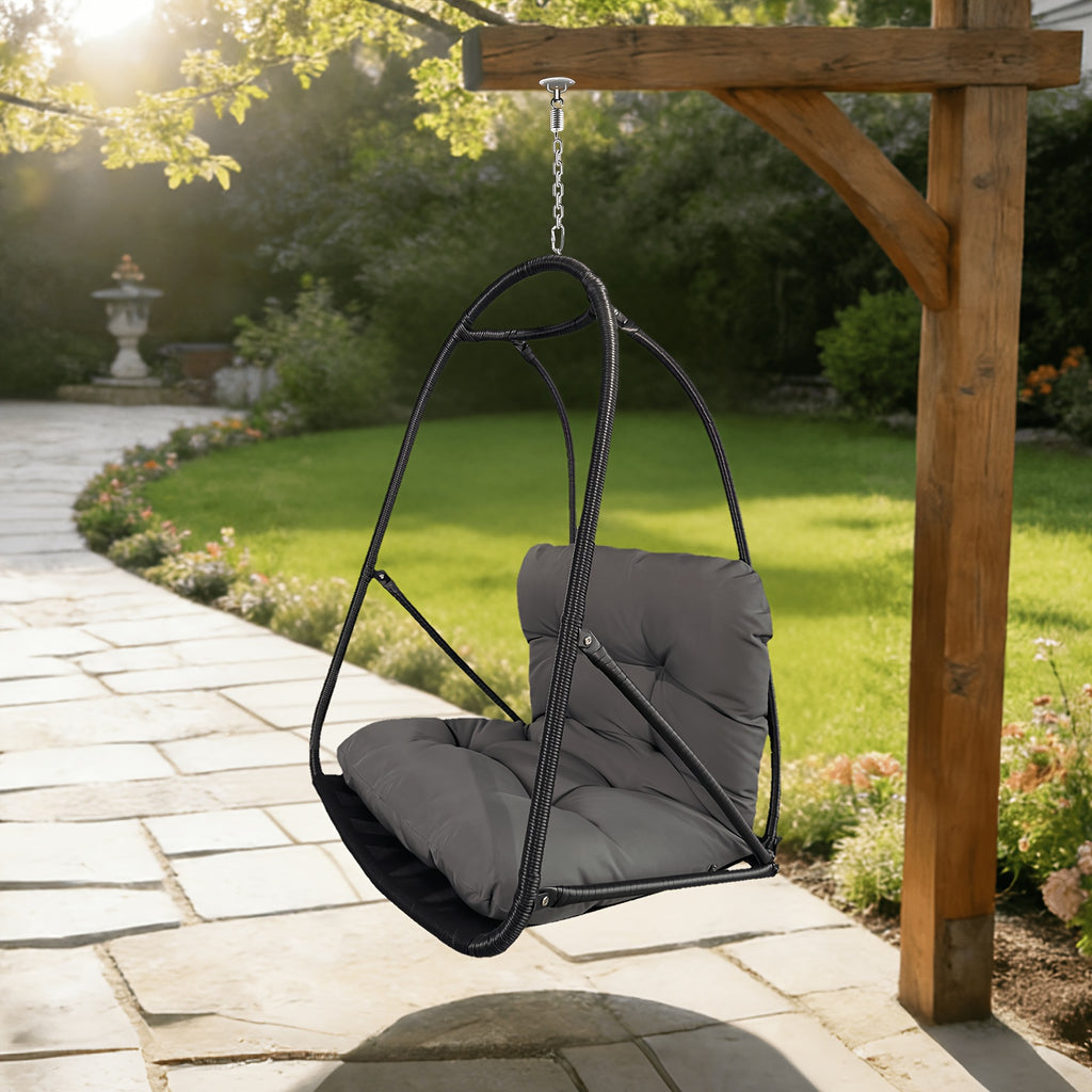Swing Hammock Egg Basket Chairs Without Stand Outdoor, Hanging Chair, Foldable Frame 350lbs Capacity Ceiling Hammock Chair For Patio Porch Backyard Balcony